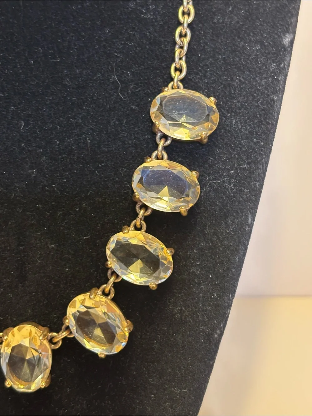 J.Crew Gold-Tone Pale Yellow Necklace 18”+3”